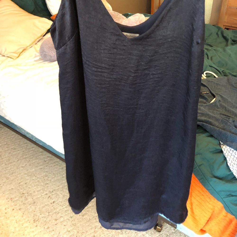 Flowy navy blue mini dress